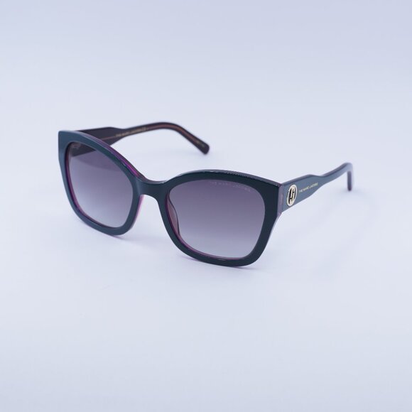 Marc Jacobs MARC 626/S 0ZI9 9O Sunglasses Teal Cat Eye Frame, Grey Lenses - Picture 1 of 10